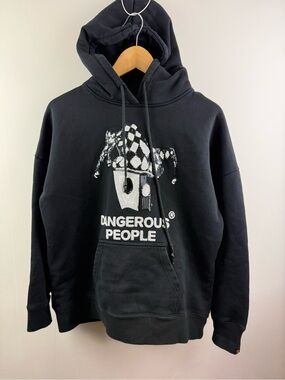 Dangerous People DSP Joker Xue Jester Harlequin Graphic Hoodie Black Med Boxy